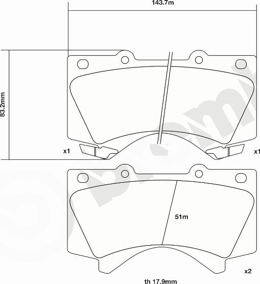 Brembo 07.B314.25 - High Performance Brake Pad Set autospares.lv