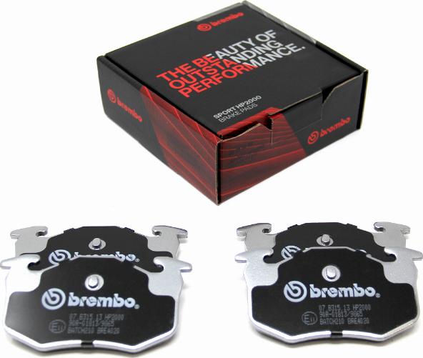 Brembo 07.B315.13 - High Performance Brake Pad Set autospares.lv