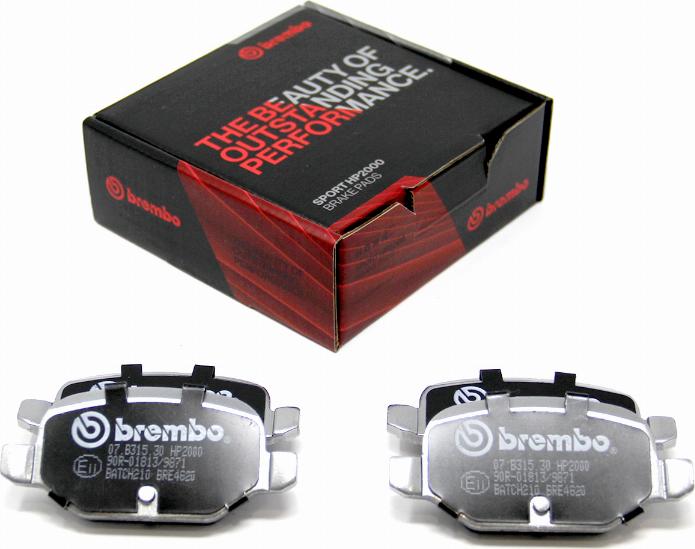 Brembo 07.B315.30 - High Performance Brake Pad Set autospares.lv