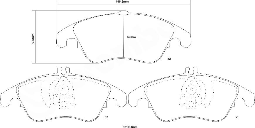 Brembo 07.D435.08 - High Performance Brake Pad Set autospares.lv