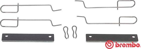 Brembo A 02 214 - Accessory Kit for disc brake Pads autospares.lv