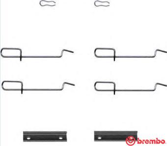 Brembo A 02 215 - Accessory Kit for disc brake Pads autospares.lv