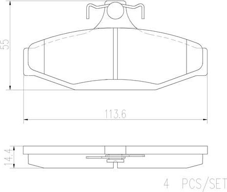 Brembo P99014N - Brake Pad Set, disc brake autospares.lv