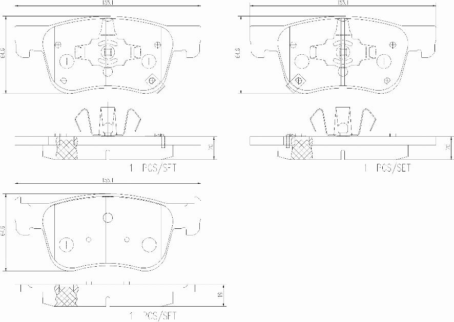 Brembo P 97 001 - Brake Pad Set, disc brake autospares.lv