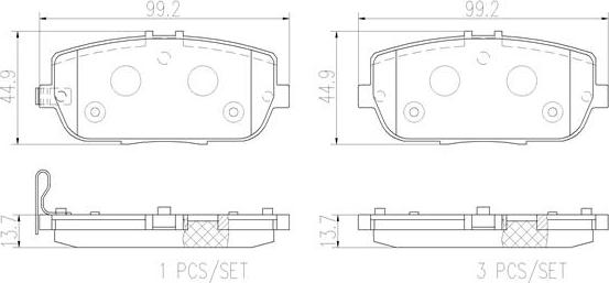 Brembo P49044N - Brake Pad Set, disc brake autospares.lv