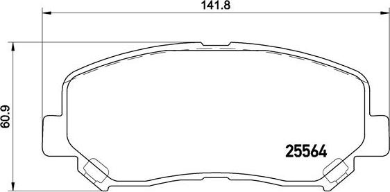 Brembo P 49 045X - Brake Pad Set, disc brake autospares.lv