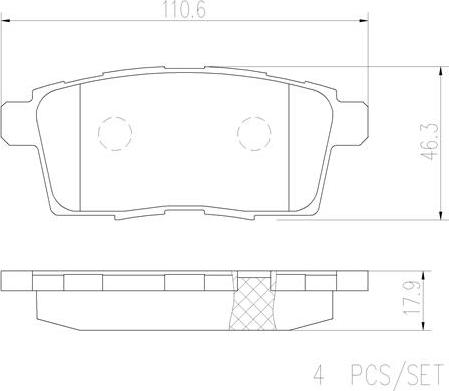 Brembo P49041N - Brake Pad Set, disc brake autospares.lv