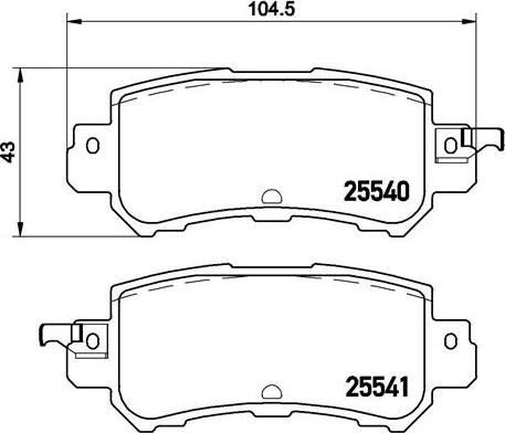 Brembo P 49 047 - Brake Pad Set, disc brake autospares.lv