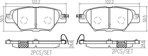 Brembo P 49 062 - Brake Pad Set, disc brake autospares.lv