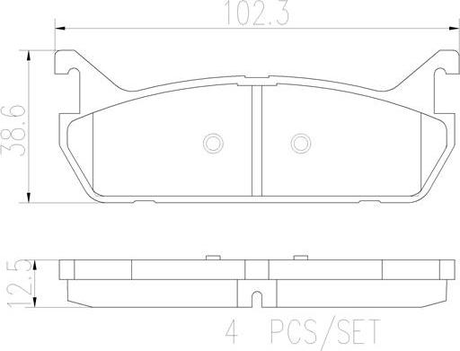 Brembo P49015N - Brake Pad Set, disc brake autospares.lv