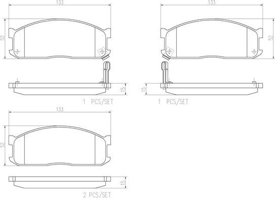 Brembo P49010N - Brake Pad Set, disc brake autospares.lv