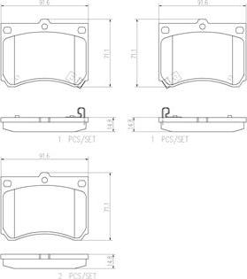 Brembo P49011N - Brake Pad Set, disc brake autospares.lv