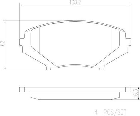 Brembo P49034N - Brake Pad Set, disc brake autospares.lv