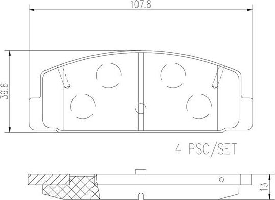 Brembo P49036N - Brake Pad Set, disc brake autospares.lv