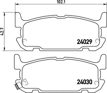 Brembo P 49 031 - Brake Pad Set, disc brake autospares.lv