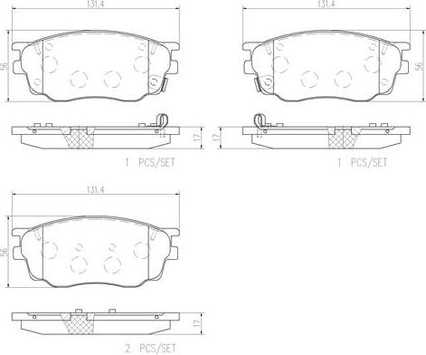 Brembo P49033N - Brake Pad Set, disc brake autospares.lv