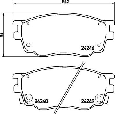 Brembo P 49 033 - Brake Pad Set, disc brake autospares.lv