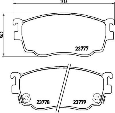 Brembo P 49 026 - Brake Pad Set, disc brake autospares.lv