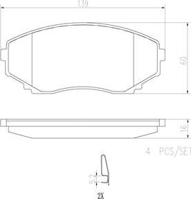 Brembo P49028N - Brake Pad Set, disc brake autospares.lv