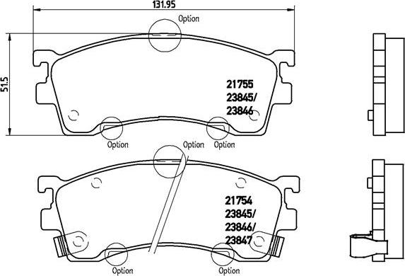 Brembo P 49 023 - Brake Pad Set, disc brake autospares.lv