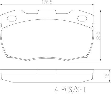 Brembo P44005N - Brake Pad Set, disc brake autospares.lv