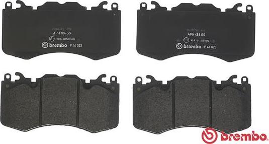 Brembo P 44 023 - Brake Pad Set, disc brake autospares.lv