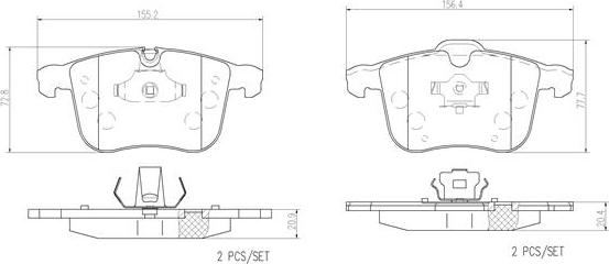 Brembo P59049N - Brake Pad Set, disc brake autospares.lv