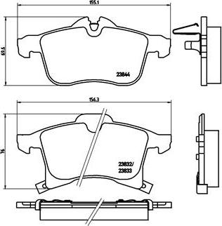 Brembo P 59 045 - Brake Pad Set, disc brake autospares.lv