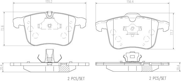 Brembo P59046N - Brake Pad Set, disc brake autospares.lv