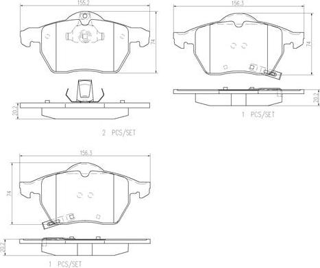 Brembo P59048N - Brake Pad Set, disc brake autospares.lv