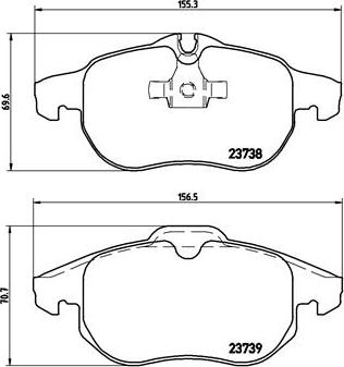 Brembo P 59 043X - Brake Pad Set, disc brake autospares.lv