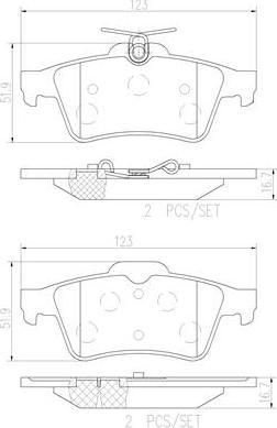 Brembo P59042N - Brake Pad Set, disc brake autospares.lv