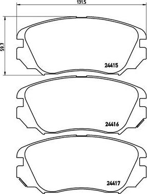 Brembo P 59 054X - Brake Pad Set, disc brake autospares.lv