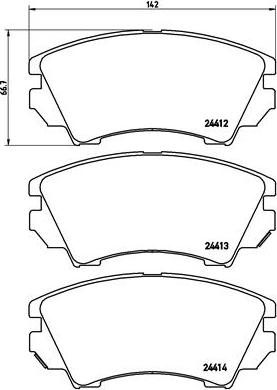 Brembo P 59 055X - Brake Pad Set, disc brake autospares.lv