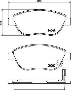 Brembo P 59 052 - Brake Pad Set, disc brake autospares.lv