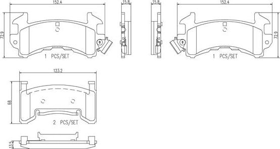 Brembo P59063N - Brake Pad Set, disc brake autospares.lv