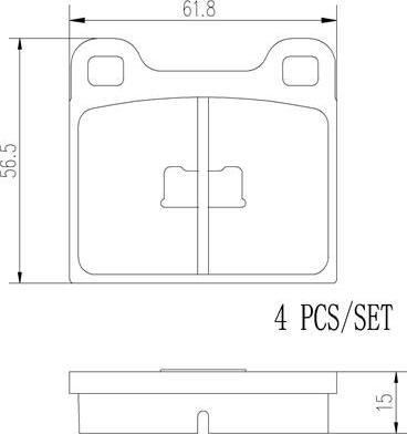 Brembo P59001N - Brake Pad Set, disc brake autospares.lv