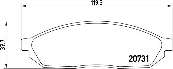 Brembo P 59 007 - Brake Pad Set, disc brake autospares.lv