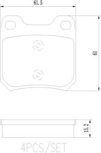 Brembo P59014N - Brake Pad Set, disc brake autospares.lv