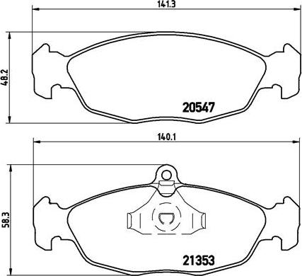 MOPROD MBP523 - Brake Pad Set, disc brake autospares.lv