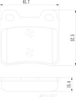 Brembo P59018N - Brake Pad Set, disc brake autospares.lv