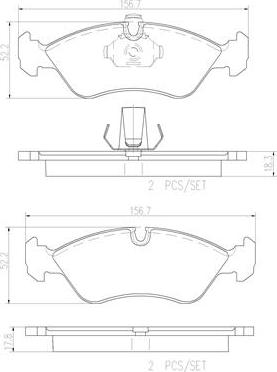 Brembo P59017N - Brake Pad Set, disc brake autospares.lv