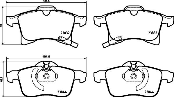 Brembo P 59 089 - Brake Pad Set, disc brake autospares.lv