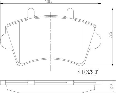 Brembo P59039N - Brake Pad Set, disc brake autospares.lv