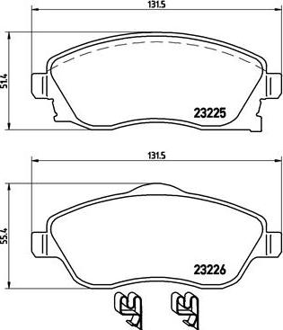 Brembo P 59 036 - Brake Pad Set, disc brake autospares.lv