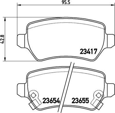 Brembo P 59 038X - Brake Pad Set, disc brake autospares.lv