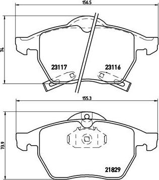 Brembo P 59 029 - Brake Pad Set, disc brake autospares.lv