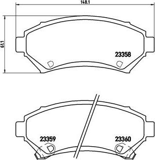 Brembo P 59 028 - Brake Pad Set, disc brake autospares.lv