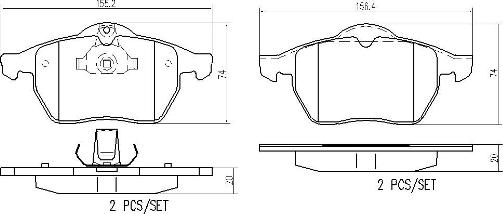 Brembo P59022N - Brake Pad Set, disc brake autospares.lv