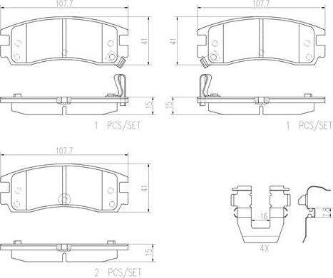 Brembo P59027N - Brake Pad Set, disc brake autospares.lv